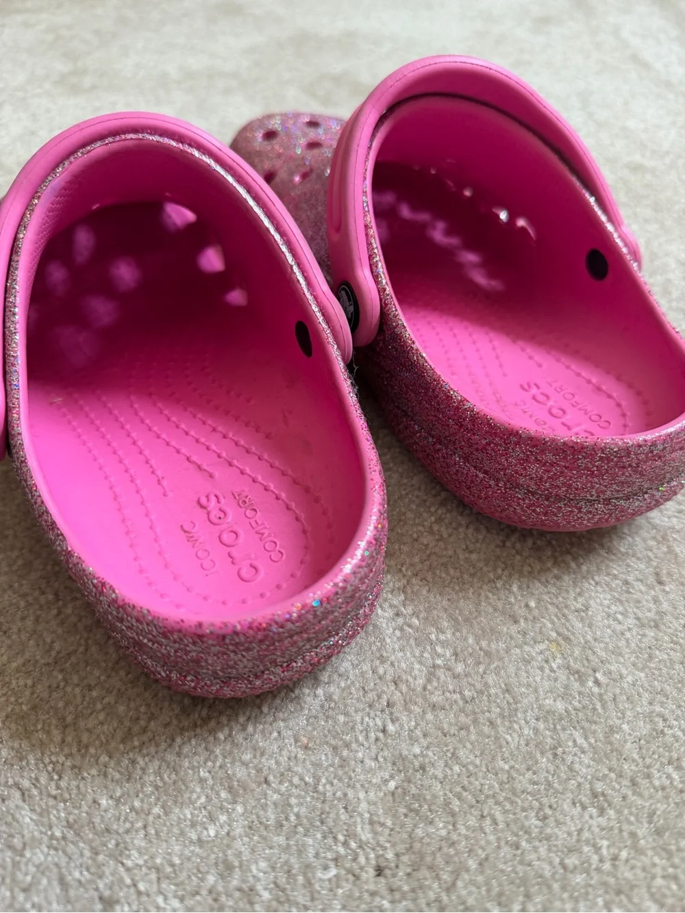 Crocs Kids' Pink Glitter Clogs